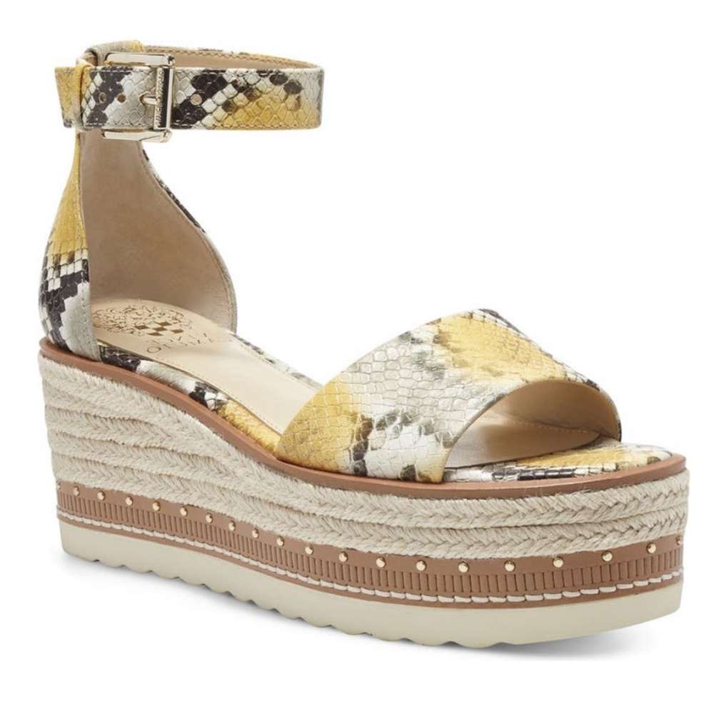 Vince Camuto Meestana Espadrille Leather Wedge Sandal